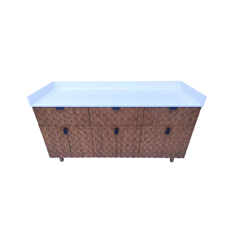 How do acrylic artificial stone furniture countertops effectively resist stains and bacterial growth?